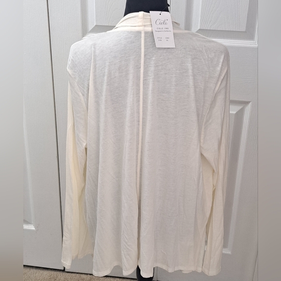 NWT Cielo Ivory Open Front Wrap/Cardigan Size XL - Picture 4 of 13